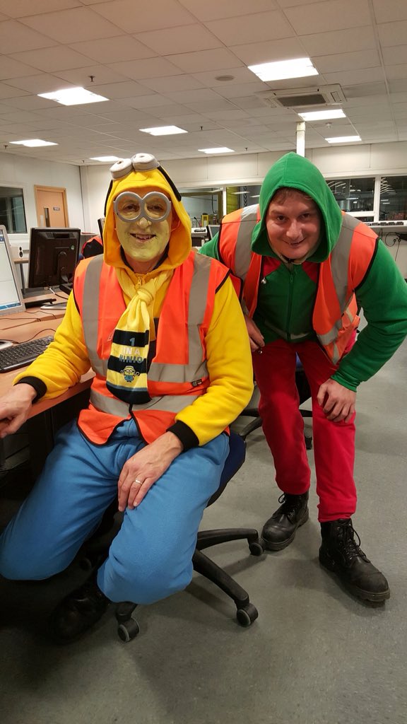 We called it fancy dress night, Clive calls it Monday!Come on Clive you might have tried at least #Minions