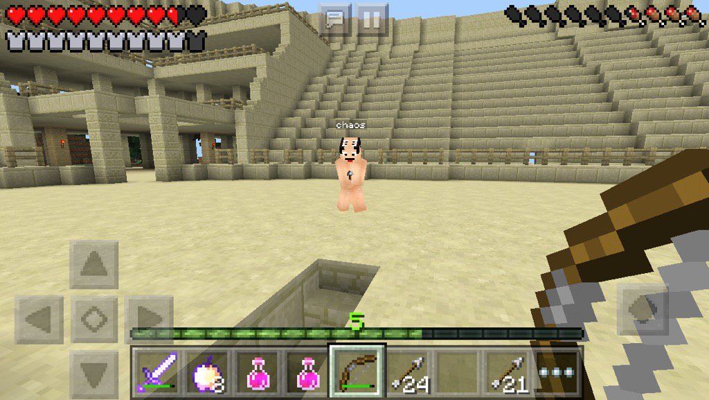 O Xrhsths ピースが苦手なじゃんぬくん Sto Twitter マイクラpeでコロッセオをつくって弟とpvpしたり モンスター討伐したりした 罠やクモの巣 高台 壁 地下 水中全てを駆使して生き残れ マイクラバトルロワイアルここに開幕 的な T Co Dtdd8uxrsi