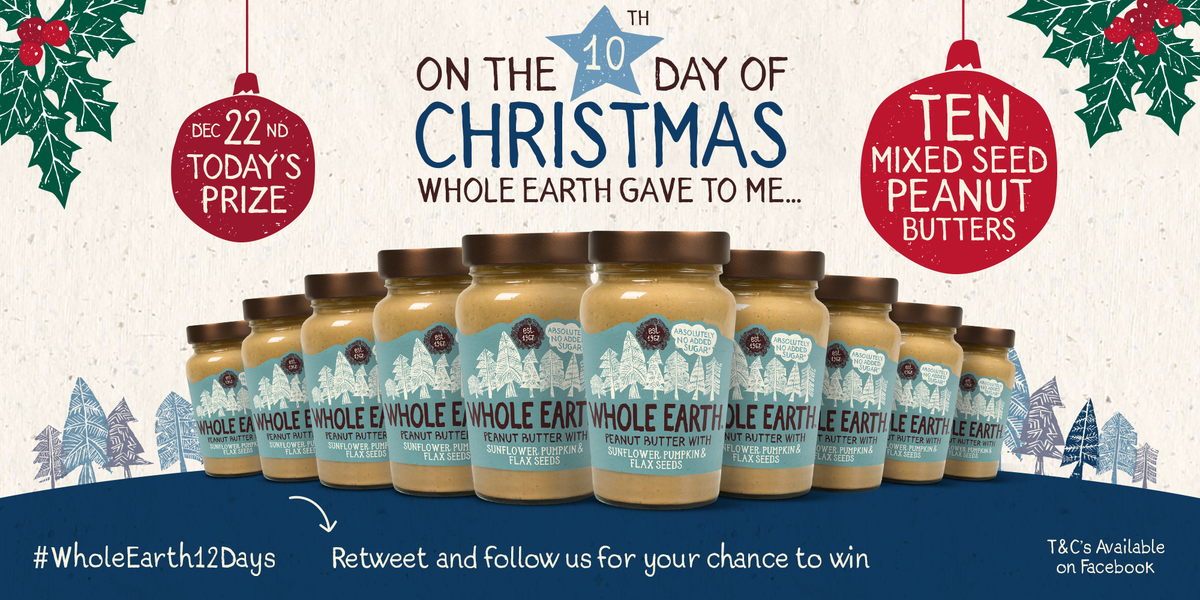 wholeearthfoods's tweet photo. #Win 10 Mixed Seed Butter's in today's #WholeEarth12Days giveaway. Follow&amp;RT to enter. Entry closes at 11.59pm 22/12 https://t.co/KTArRwpOH9