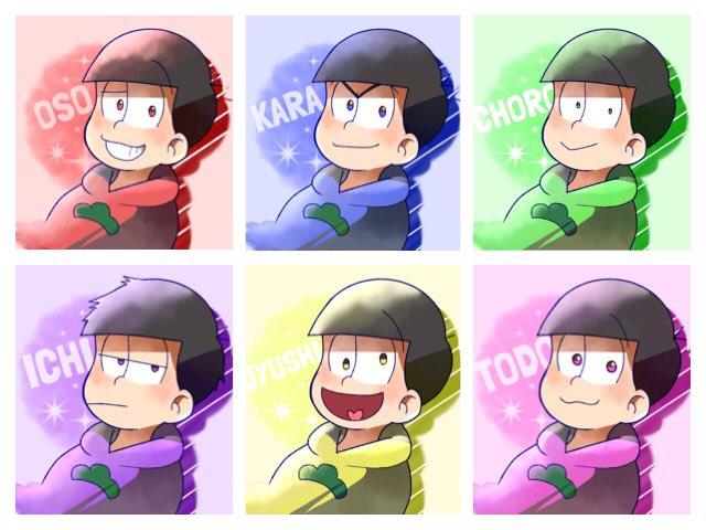 3339Mi's tweet photo. 六つ子アイコンできたーっ！【おそ松さん】 https://t.co/7VV7B6uQeO