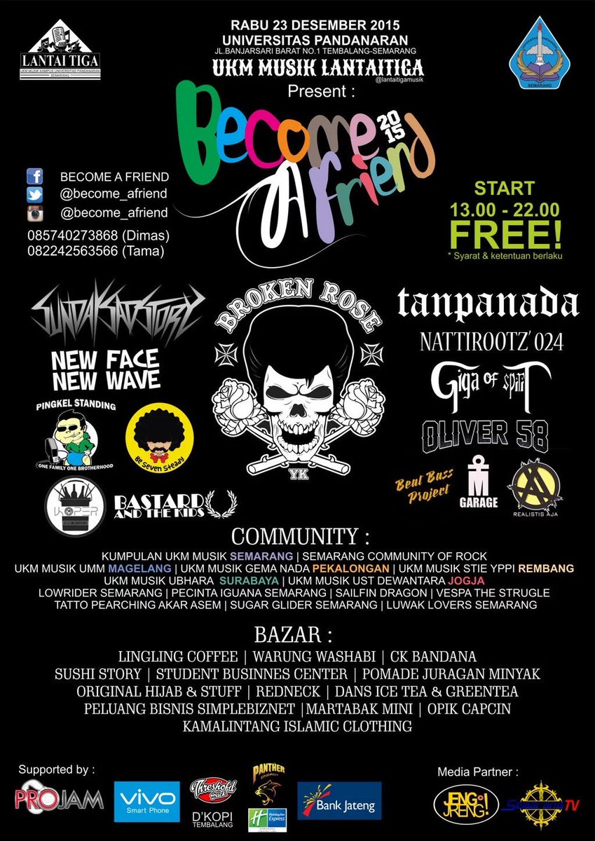 Ayooo datang saksikan dan ramaikan rabu 23 des 2015 at Universitas Pandanaran, seyuu !!