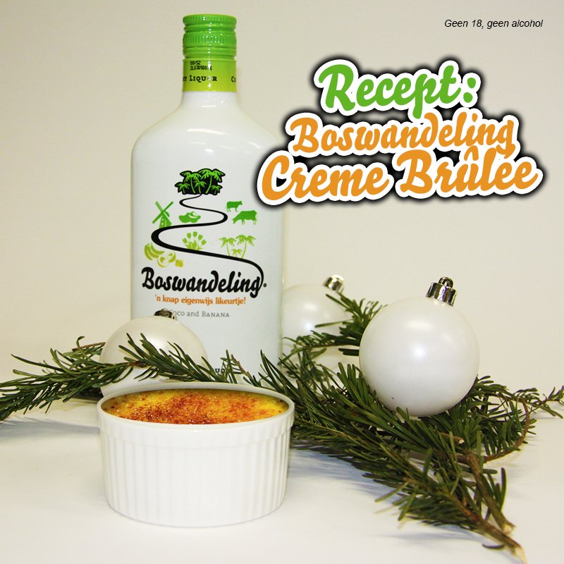 Het recept voor de Boswandeling Crème Brûlée staat op onze Facebook pagina!