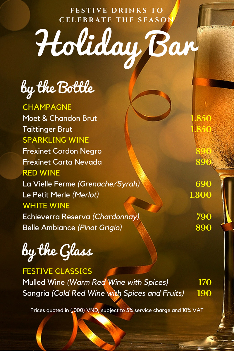 villasongsaigon's tweet photo. Festive Drinks to Celebrate the Season! #saigonfestive #festive2015 #holidaybar #thaodien #hochiminh #vietnam #drink https://t.co/k4GiZxYbl6