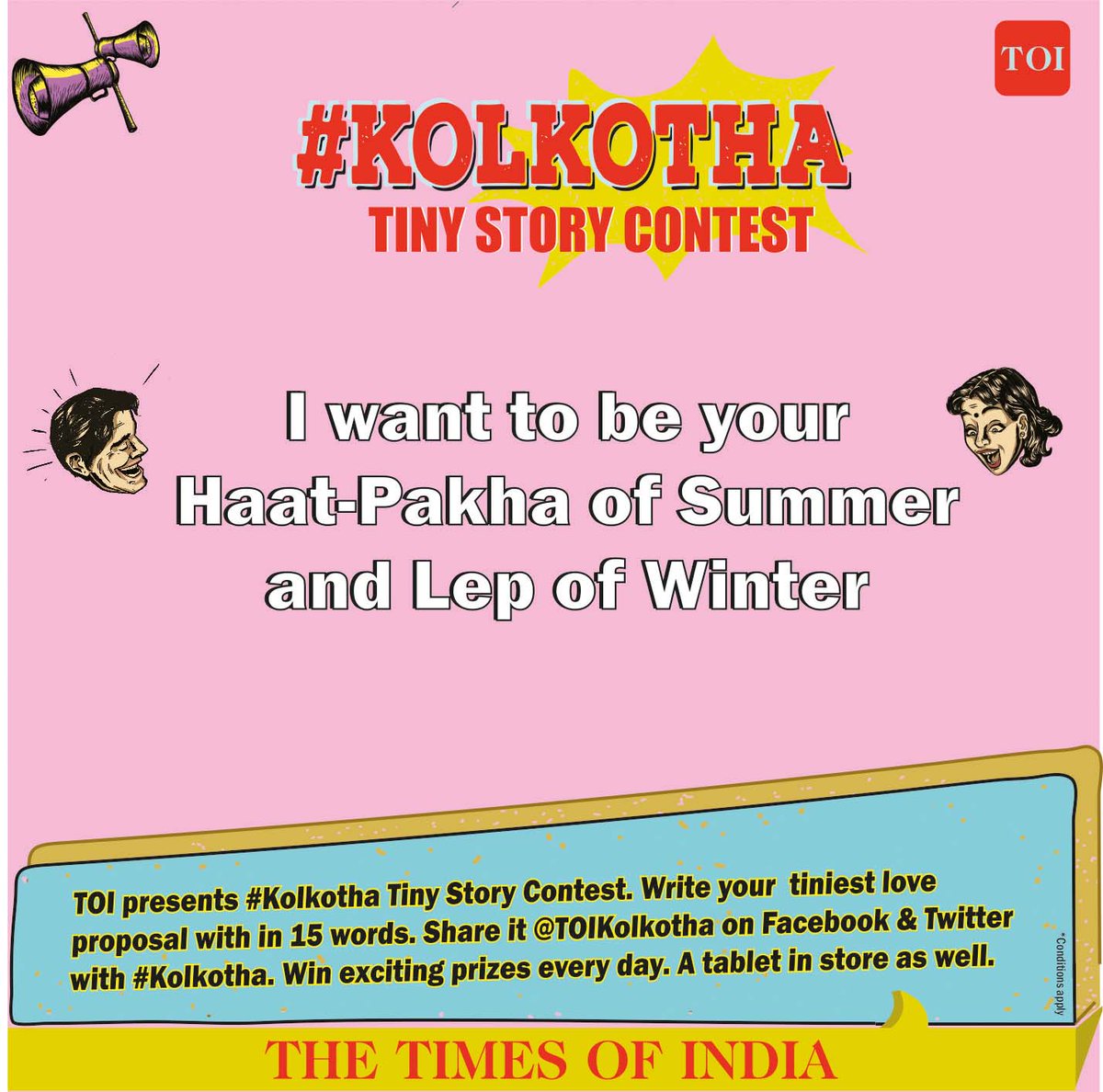TOIKolkotha's tweet photo. If your love for your partner is more than warm Lep on chilly winter mornings,dedicate your ode to love #Kolkotha https://t.co/sQUTnD6aHa