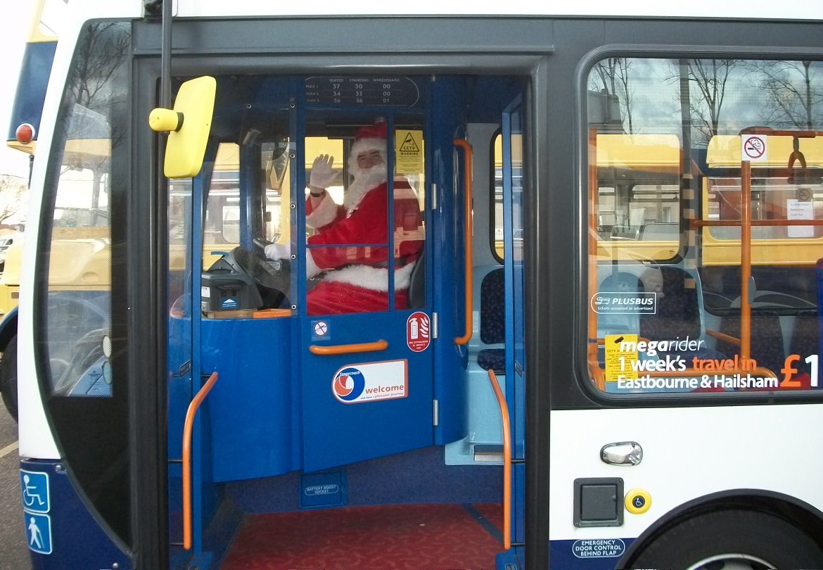 Look out for Santa driving our 1/1A bus around #Eastbourne today! He’ll be collecting money for <a href="/Epilepsy_L/">Epilepsy Lifestyle</a>