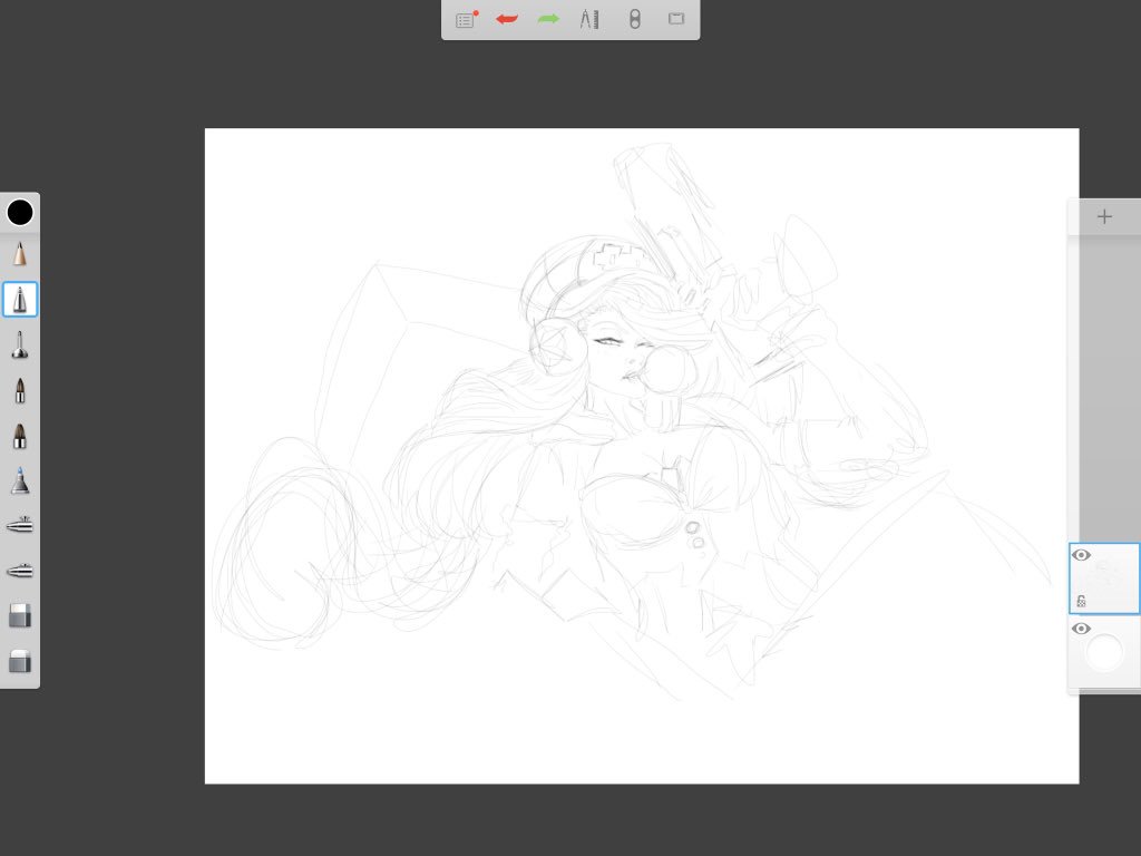 TheL0stCannon's tweet photo. Working on miss fortune arcade skin owo #missfortune #leagueoflegends #lol #draw #work #arcade #brokenchamp https://t.co/VjA08OQf53