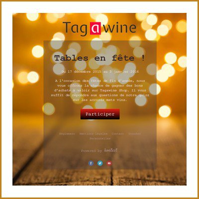 Tirage au sort Facebook Tagawine :  bon d’achat de 70 € à gagner ! anti-crise.fr/jeux-concours/…