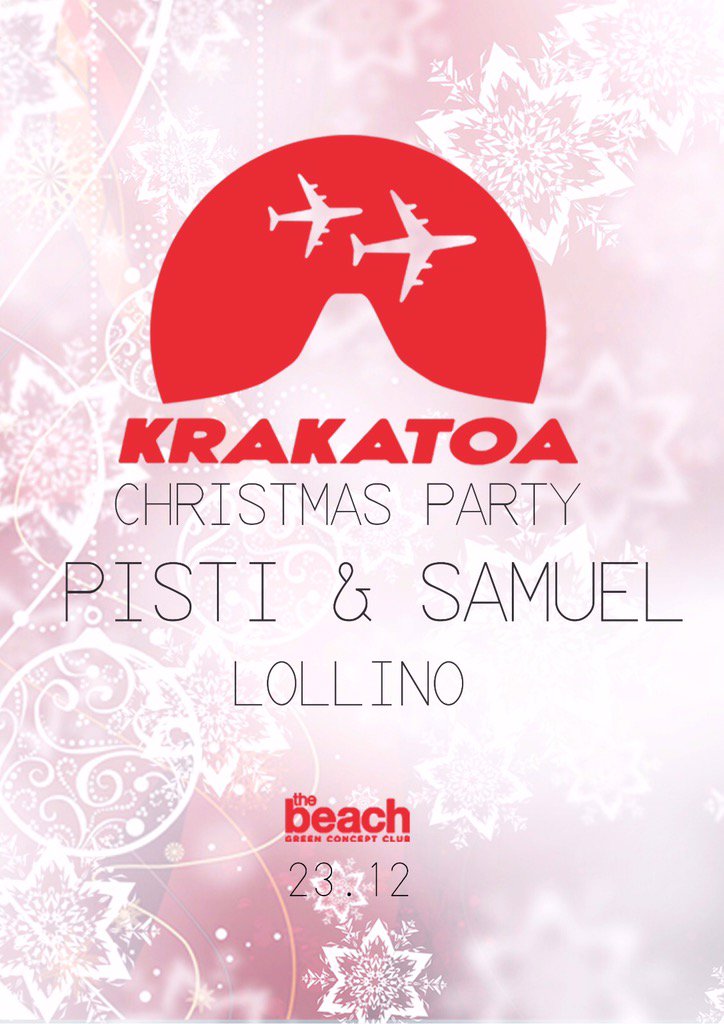 thebeachmurazzi's tweet photo. Krakatoa Xmas Party ! Save the date ! https://t.co/fCnKdaG4Oo
