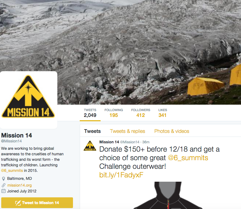 Are you FOLLOWING our sister site’s <a href="/Twitter/">Twitter</a> page, <a href="/Mission14/">Mission 14</a>