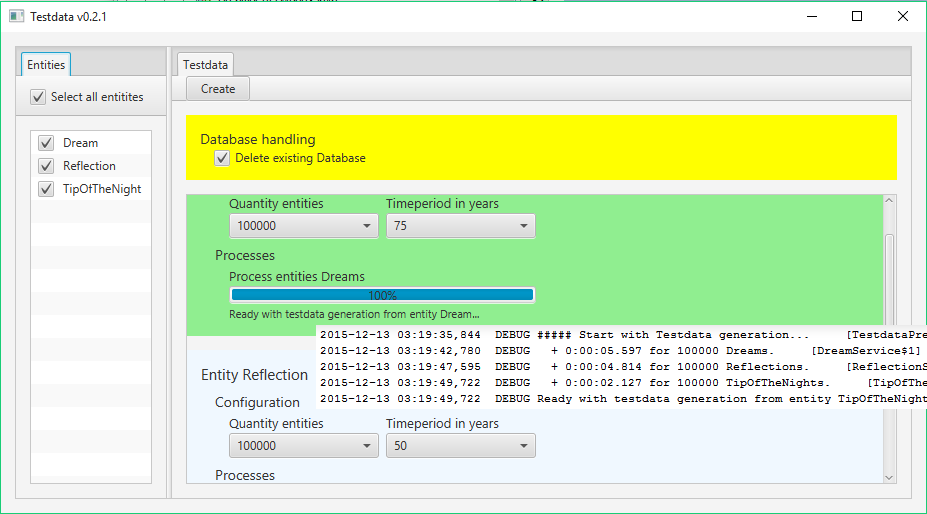 naoghuman's tweet image. #generating 300.000 entities with #objectdb and #javafx needs only 13sec :)