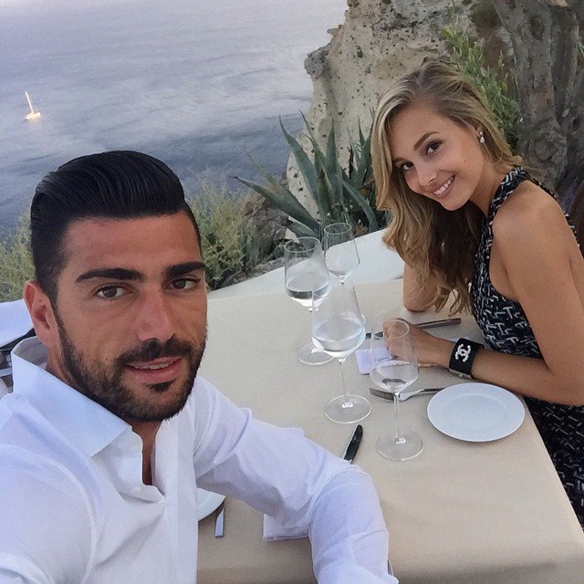 Graziano Pelle and his girlfriend Viktoria Varga