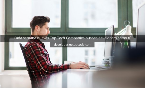 getupcode's tweet photo. Más de 400 #toptechcompanies registradas en #getupcode necesitan #developers como tú https://t.co/nGe9xKPafx https://t.co/ut5MPVBXFx