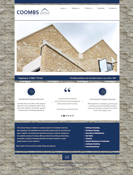 CLIENT SHOUT OUT

Here's Coombs Group new device friendly website from Piefinch, check out coombsgroup.co.uk