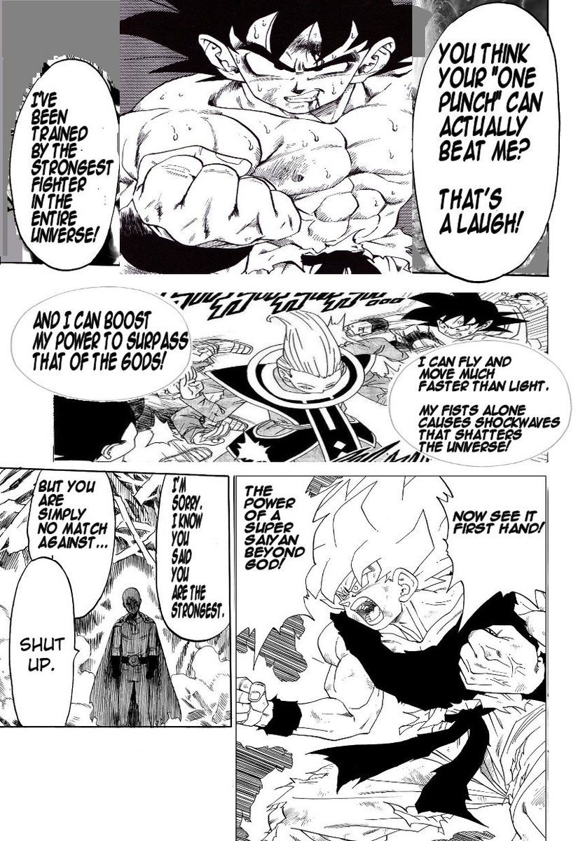 SenpaiSaitama's tweet photo. Saitama x Dragon Ball Z crossover https://t.co/B0ayO9D8s4
