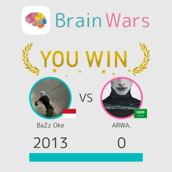 I challenged ARWA. and won:) Challenge players from around the world! #BrainWars
brainwarsapp.com