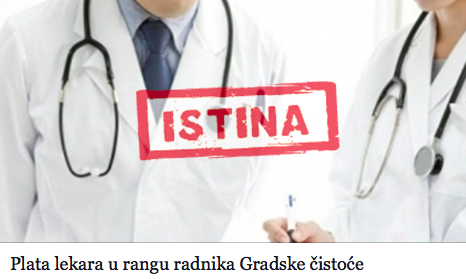 istinomer's tweet photo. "Plate zdravstvenih radnika su u rangu pomoćnih radnika u javnim preduzećima." #Istina

https://t.co/nExtrTjzKh https://t.co/5qFJadTOlT
