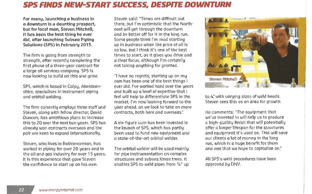 Great coverage in <a href="/RoustaboutEnerg/">Roustabout EnergyInt</a> this month for SPS.  Thank you!