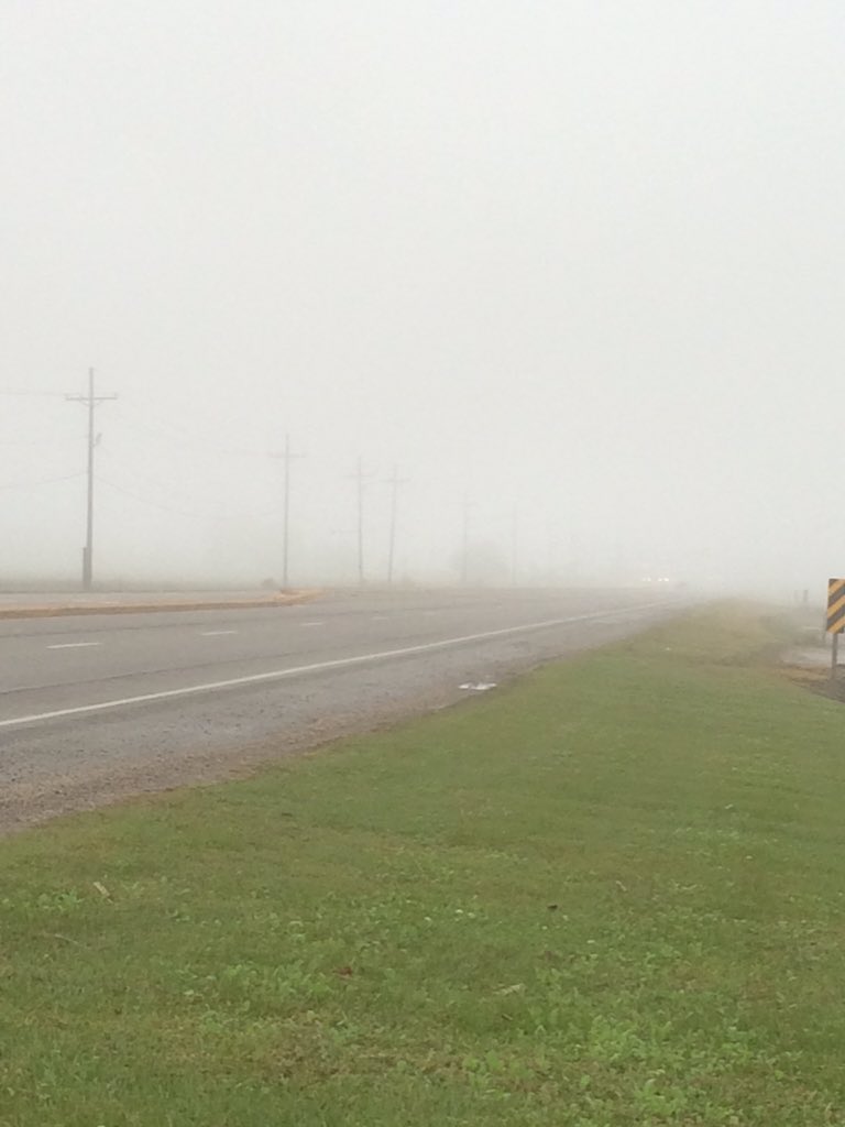 It's a little foggy looking West down the Airline Highway this morning! #Louisiana