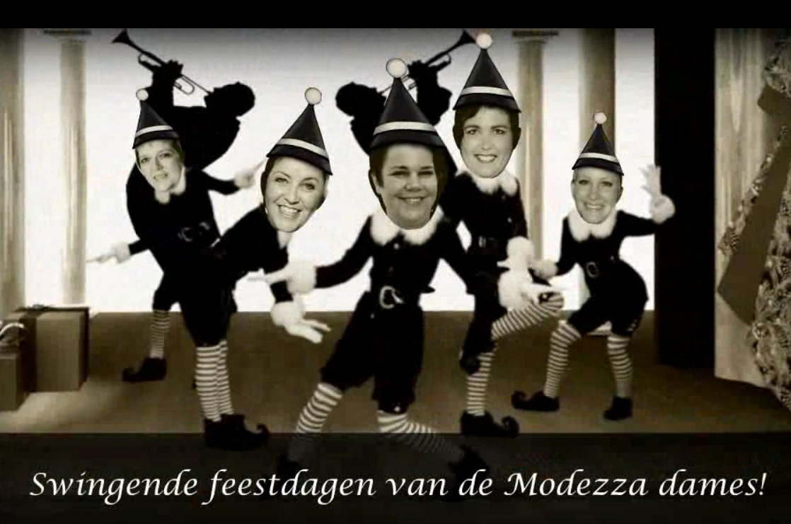 Modezza's tweet image. De Modezza-dames swingen voor, tijdens en na de kerst de pan uit! ow.ly/WdHls  #kerstwens #kerstgroet