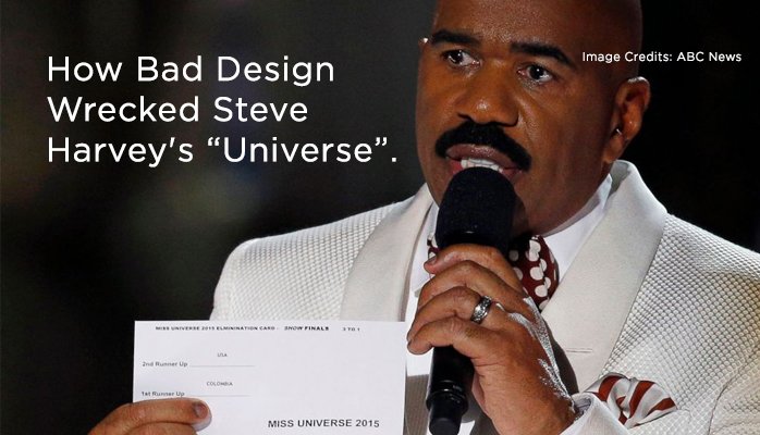 DwayneEMoore's tweet photo. How Bad #Design Wrecked Steve Harvey's "Universe". https://t.co/LoTlS2IjHN https://t.co/bfFctefjEy