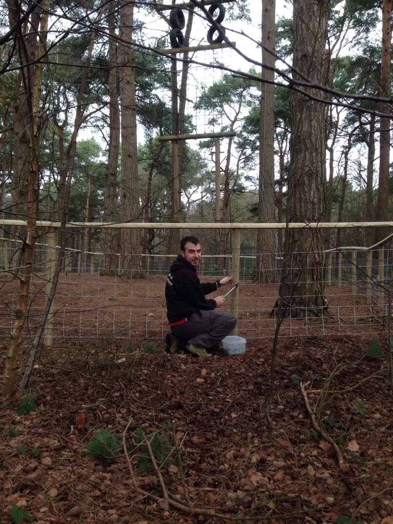 We are still working hard here! Finishing the fencing around the high ropes <a href="/CheshireScouts/">Cheshire Scouts</a> @FieldActivities