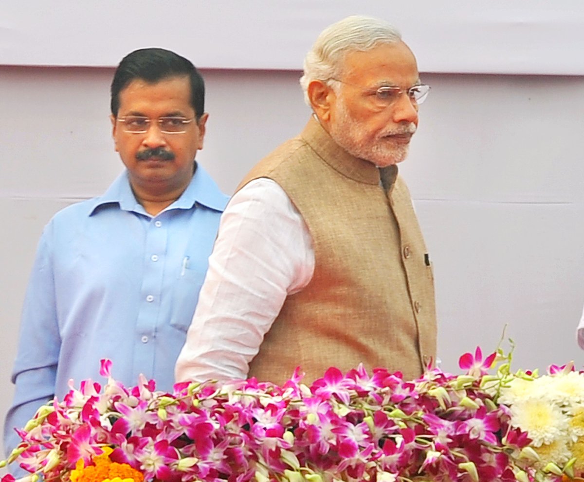TimesNow's tweet photo. I seek PM Narendra Modi's resignation for conducting such a "flop" raid: Delhi CM Arvind Kejriwal #ArvindVsPM https://t.co/35421hBeTS