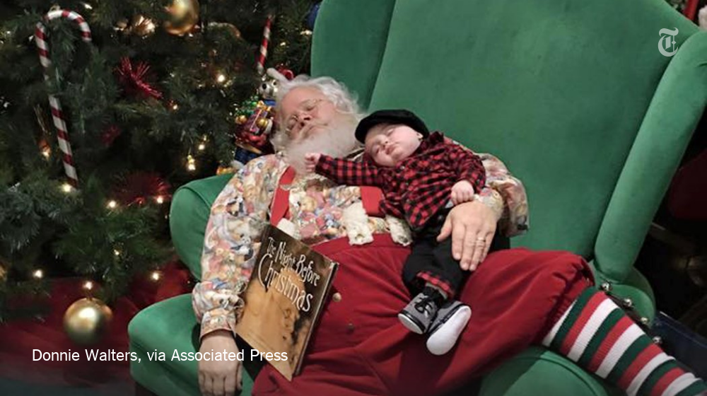 nytimes's tweet photo. Some heart-warming moments when Santas made a special effort that no one expected https://t.co/80ORwtmBlE https://t.co/d3ZzUach0w