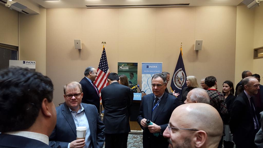 eFuturist's tweet photo. @InovaHealth #InovaCPH #INOVA-GMU about to announce research partnership joined by @TerryMcAuliffe @drnic1 https://t.co/DrRFH6UIZO