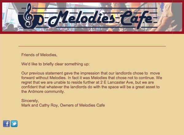 Just a quick follow up on the news that we've closed up shop...