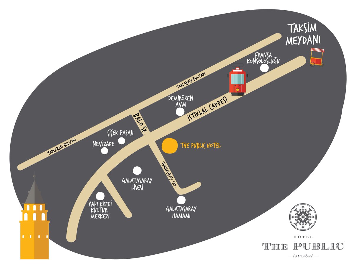 İşte bu kadar merkezi bir yerdeyiz...