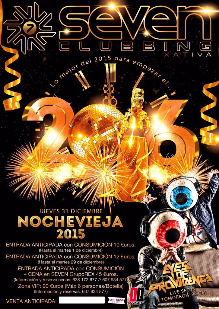 RamonRrppSeven's tweet photo. ✨NOCHEVIEJA'15✨ en 🔊@sevenxativa🔊 !!Hazte con tu entrada 🎟 anticipada!! +info: 📱👉 678 604 228 (WhatsApp o llamando📞) https://t.co/zdcvMeUMKf