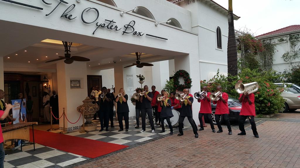 Having an outstanding performance by the Field Band Foundation at Oyster Box Hotel in Durban