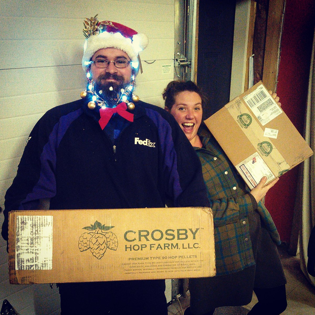 NorwayBrewingCo's tweet photo. @CrosbyHopFarm @TheHopYardME @FedEx It's beginning to look a lot like #Xmas #eldorado #jarrylo #hoppy #holidays https://t.co/xM1vTG1F0j