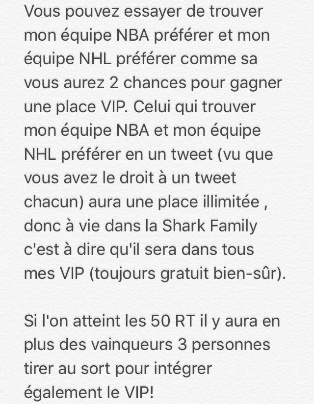 VGRPRONOS's tweet image. 🎁 GRAND JEU SHARK 🎁

⏳ Tirage au sort a 20h45 ⏳

⚠️ Lisez attentivement ne soyez pas feignant les Shark ⚠️