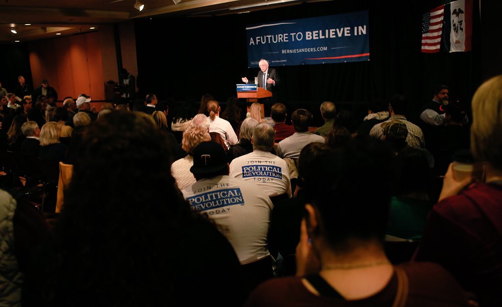 BernieSanders's tweet photo. I believe that we need a political revolution. The same old, same old just isn't going to do it. We have to be bold. https://t.co/B0SIOR9lSw