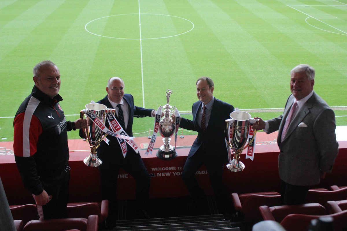 RotherhamUnited's tweet photo. New title sponsorship deal for @football_league with @SkyBet announced today at the AESSEAL New York Stadium. #rufc https://t.co/hYzZ9kkZeM