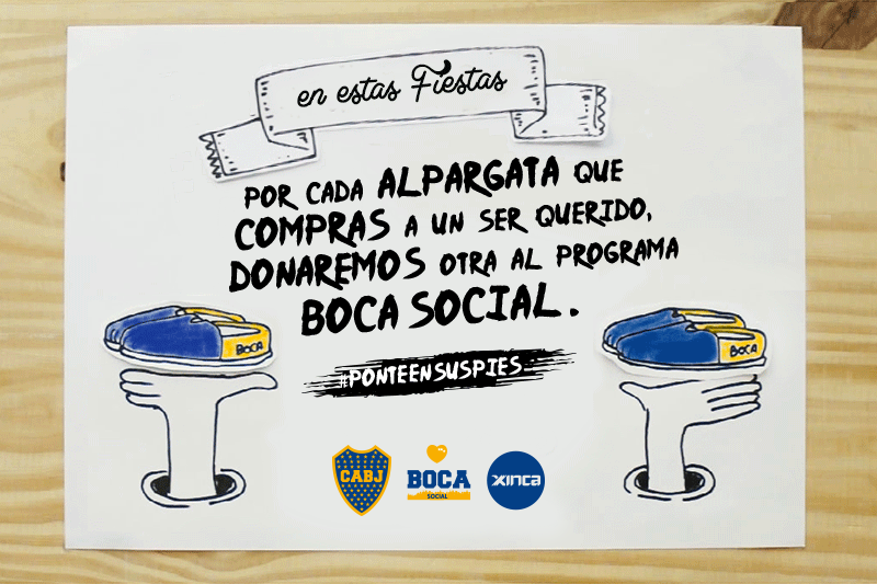 #PonteEnSusPies campaña solidaria @BOCASocialcabj y <a href="/xincaok/">Xinca Eco Shoes</a> Mirá el video goo.gl/AYDsqD