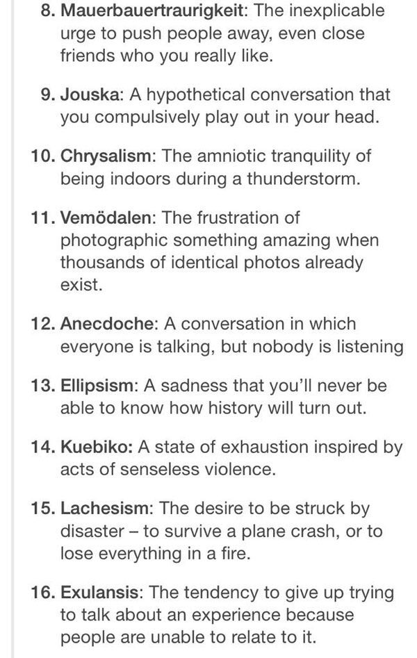 iadorewomen_'s tweet photo. "23 emotions people feel but can't explain" HOLY SHIT 😳👀 https://t.co/cCLoMKFmHs