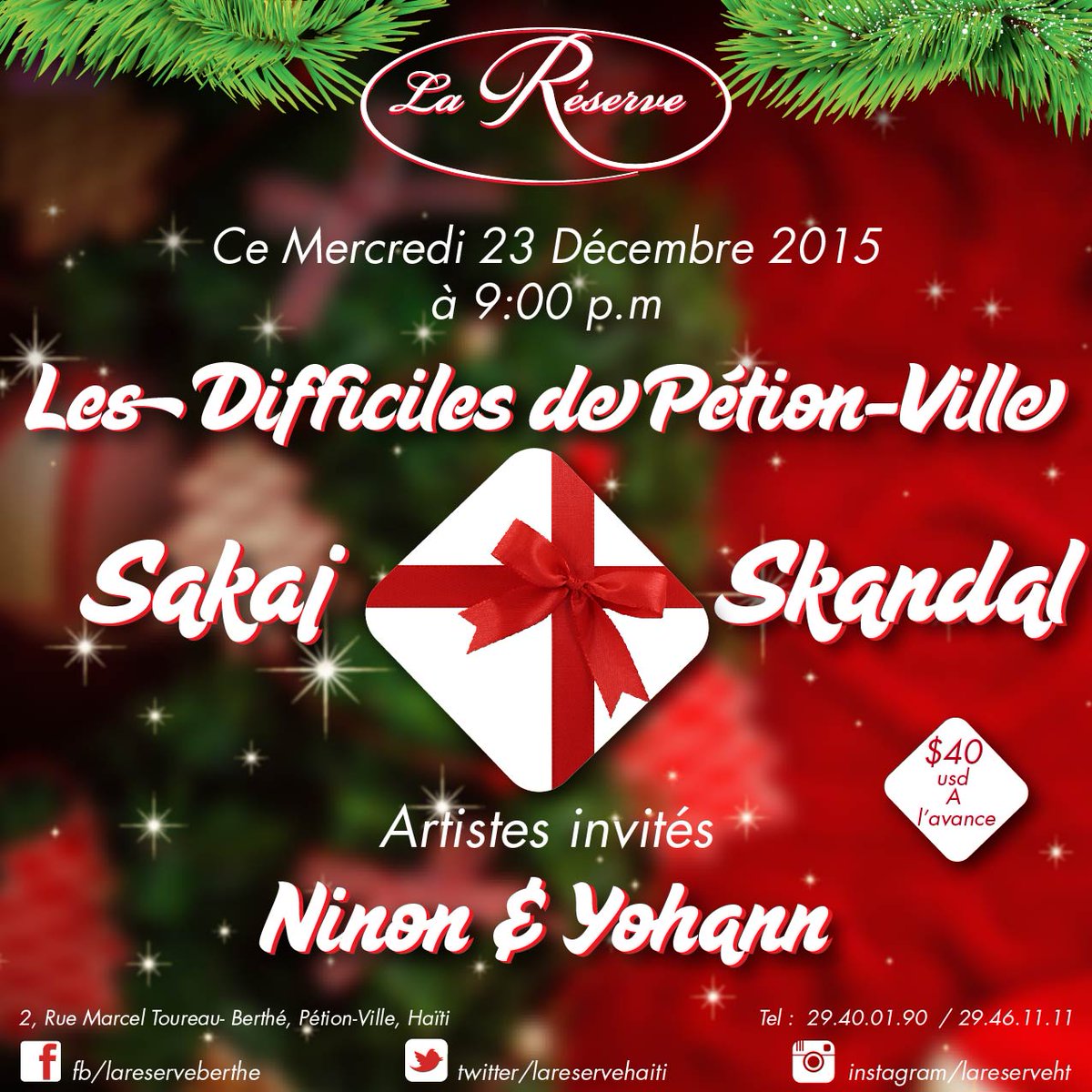 lareserveht's tweet photo. #LesDifficiles #Skandal #Sakaj @Yohann_Rocker @lareserveht ... Une soirée dans l'esprit festif à ne pas râter! https://t.co/OQ2XAvqNLY