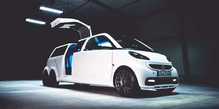 car_curious's tweet photo. El smart MADEFORSIX 120 CV. 6 ruedas, 6 ocupantes y puertas de gaviota. El smart menos smart. https://t.co/BEw2R0q7H7