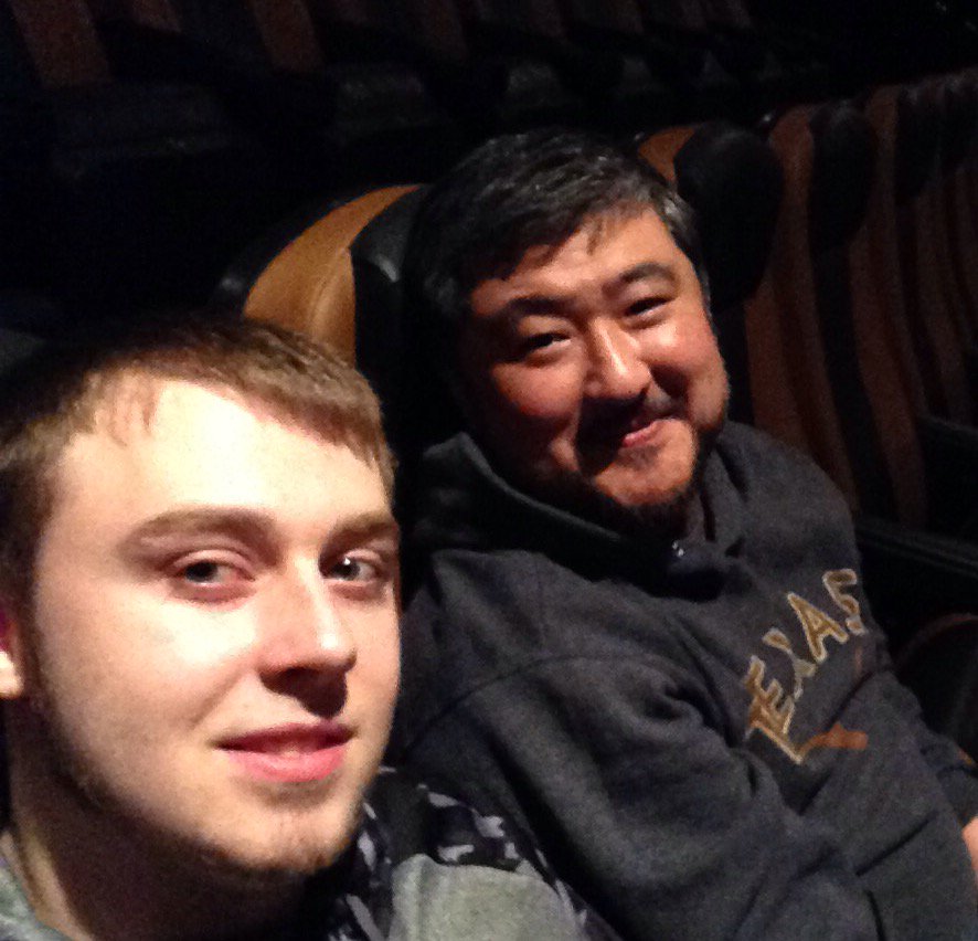 junbobkim's tweet photo. with @skyelorde1 @mktjun about to watch #StarWarsTheForceAwakens . Excited! https://t.co/ZiFriwqcuH
