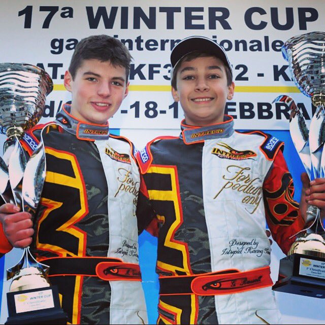 #TB To the Karting days and winning the Winter Cup in 2012 along side my team mate <a href="/Max33Verstappen/">Max Verstappen</a>! #GoodDays