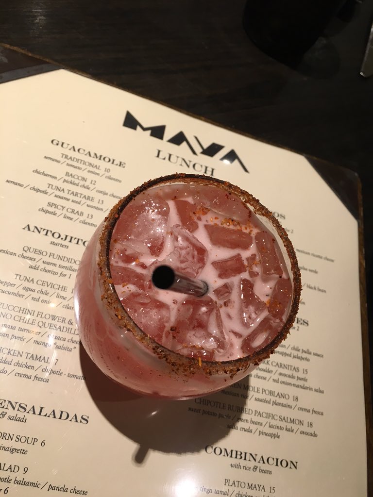 Latina's tweet photo. No better way to celebrate #tequilatuesday than with a blood orange habanero marg @RestaurantMaya. #LatinaLoves https://t.co/KK8ygLWNMO