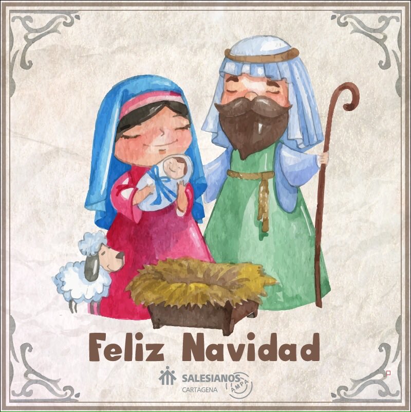 APASCartagena's tweet photo. Os deseamos paz, felicidad, y un 2016 de esperanza, ilusión, misericordia y amor #FelizNavidad #AMPA #Salesianos https://t.co/AVPqMOeXSr