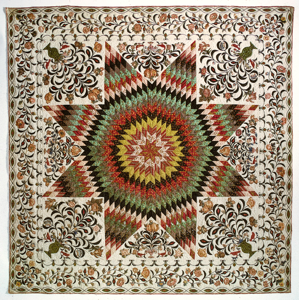amhistorymuseum's tweet photo. Betsy Totten's "Rising Sun" Quilt, 1825-1835: https://t.co/6V4ztLfNbA #TextileTuesday https://t.co/wzbVoGeqhL