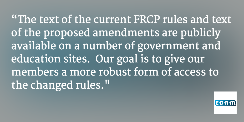 Discovia's tweet photo. #EDRM Offers New Reference Collection Focused on #FRCP Amendments - https://t.co/cnYTBmWJYz https://t.co/Iz8gufdNV6
