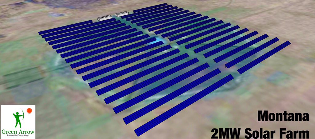 MyGreenArrow's tweet photo. @MyGreenArrow:  Coming soon...2MWSolar Farm @#MontanaFirstNation https://t.co/xAtN6WsezS