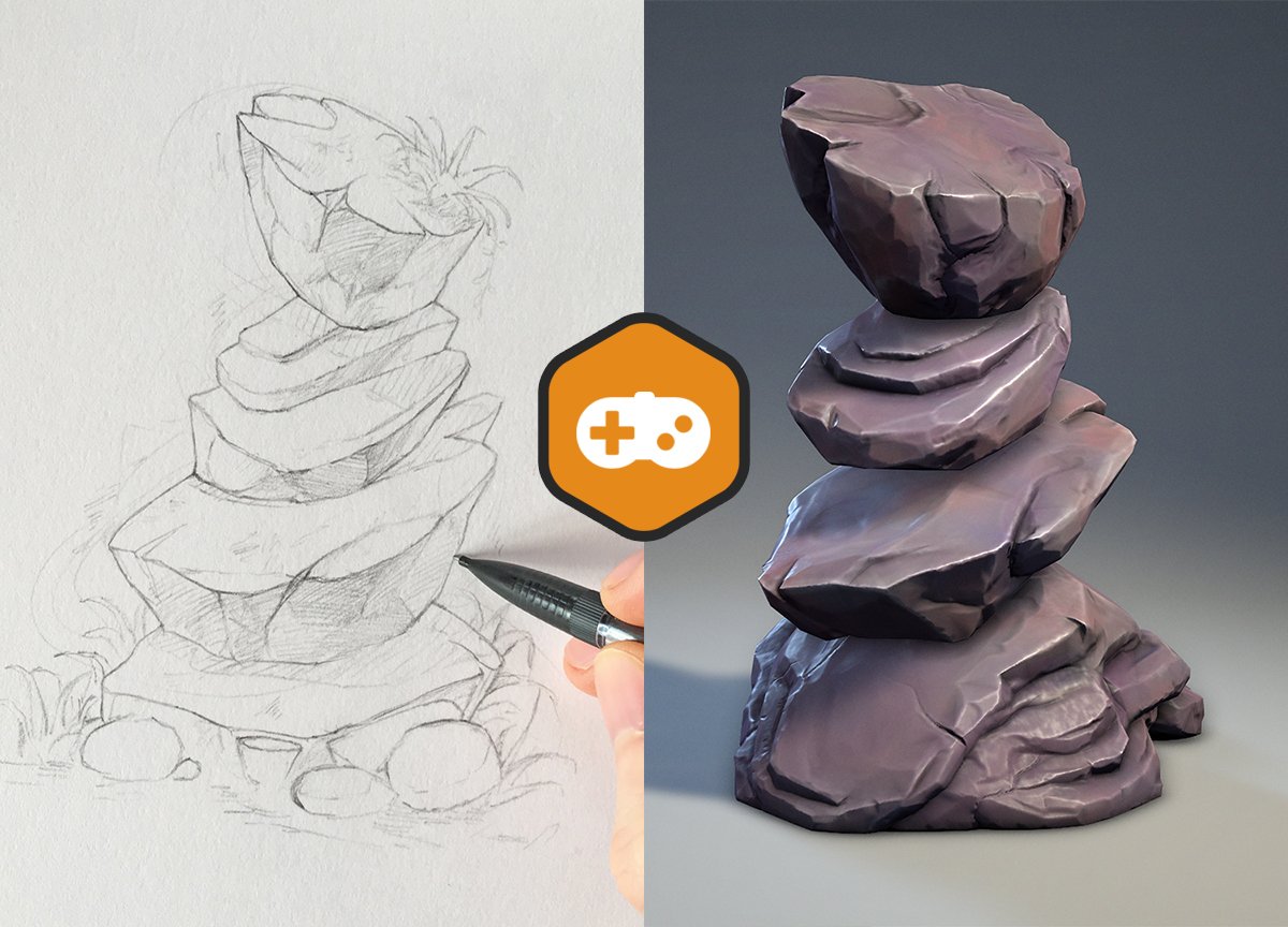 cgcookie's tweet photo. Learn the pipeline to create a game-ready asset from concept to game.  #2D #b3d #GameDesign https://t.co/peqzT3aJnY https://t.co/8WS5ziFUDE