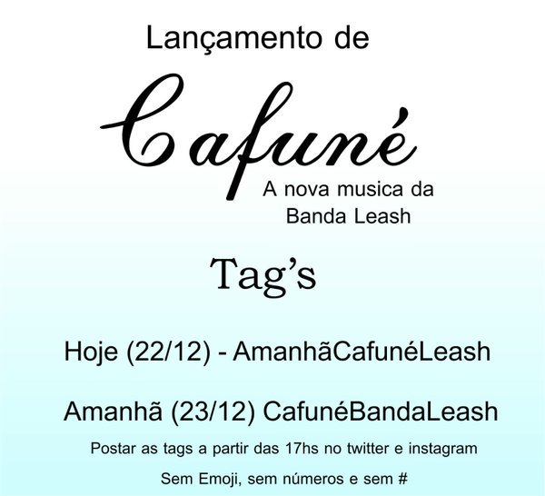 DivulgaLeash's tweet photo. Sobre as tags. Divulguem. https://t.co/WOn01tY0KI