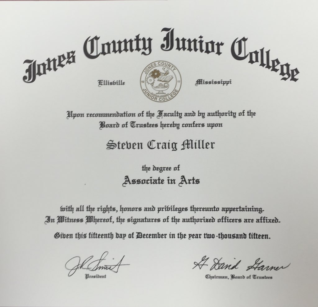stevenc_miller's tweet image. Well, it's now official!!!! One degree down, two more to go!!!! #associateinarts #msujunior2016 #graduation